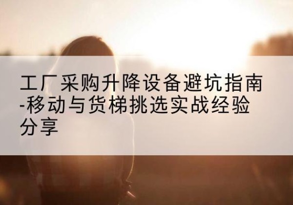 休宁移动式升降机怎么选-工厂采购升降设备避坑指南-移动与货梯挑选实战经验分享